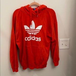 Adidas Originals Women’s Red Logo Cotton Hoodie